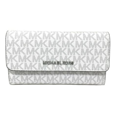 michael kors white leather wallet